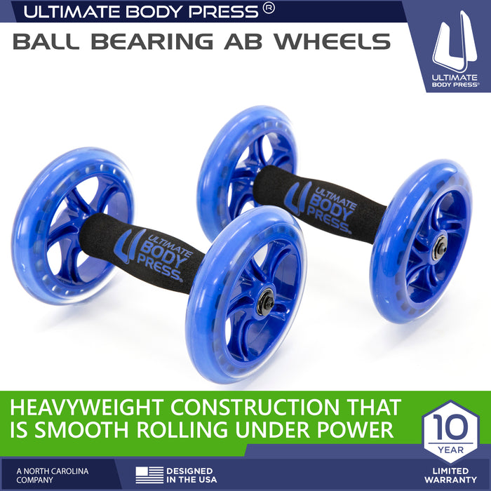 Chest and Ab Wheel Rollers for Fast Upper Body and Abdominal Results