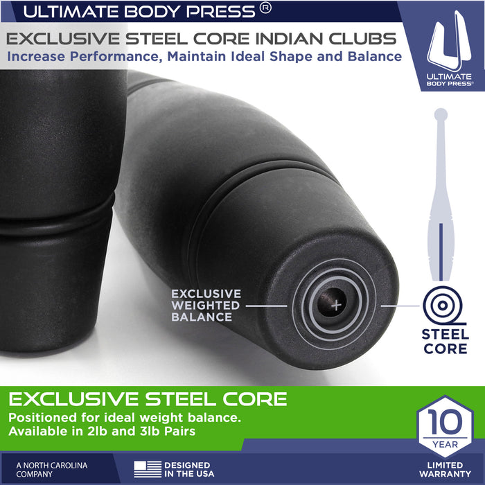 Indian Clubs 1lb, 2lb and 3lbs pairs