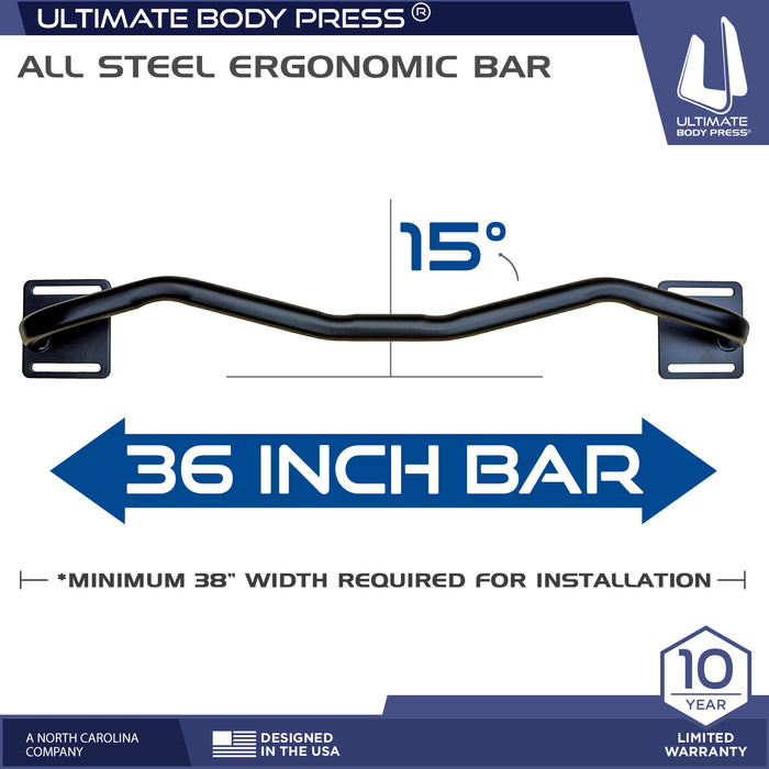 Wall Mounted Doorway Ergonomic and Classic Straight Pull Up Bars