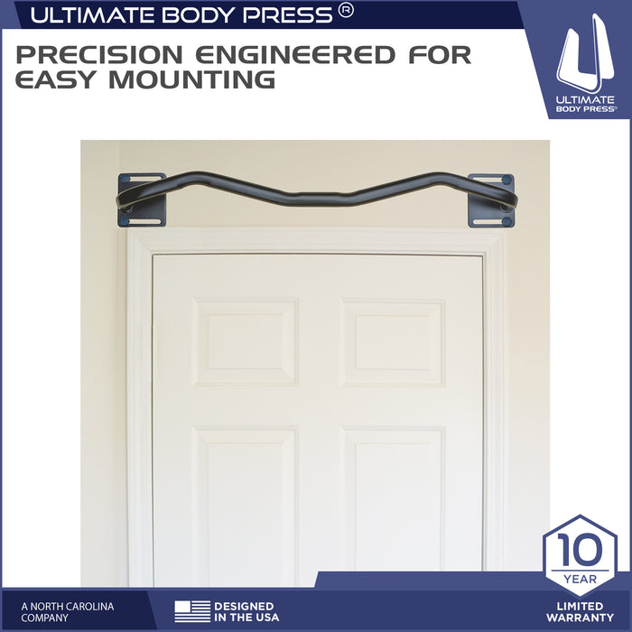 Wall Mounted Doorway Ergonomic and Classic Straight Pull Up Bars