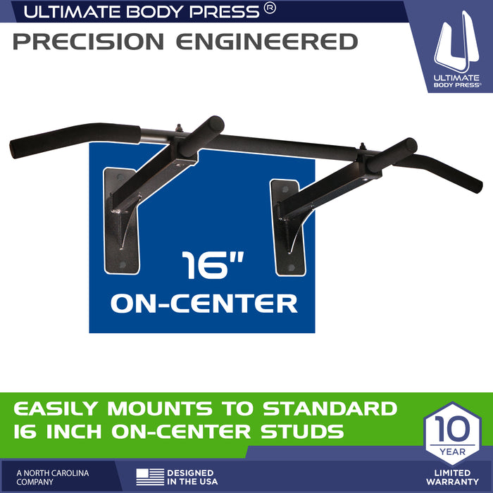 Wall Mount Pull Up Bar and Strap System