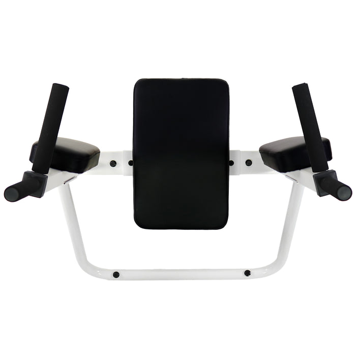 New - Wall Mount Dip and Vertical Knee Raise Station in White