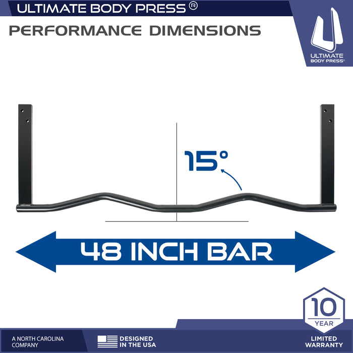 Ergonomic Joist Mount Pull Up Bar with 3 Grip Positions
